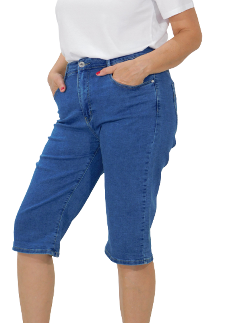 Μεγάλα Μεγέθη,Βερμούδα Τζιν-Plus Size