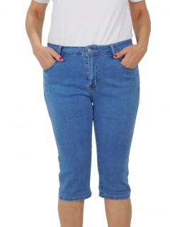 Μεγάλα Μεγέθη , Βερμούδα Κάτω Από Το Γόνατο Denim-Plus Size