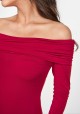 ΦΟΡΕΜΑ OFF SHOULDER-ΚΟΚΚΙΝΟ