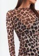 ΦΟΡΕΜΑ ΚΟΝΤΟ ANIMAL PRINT-ΚΑΦΕ