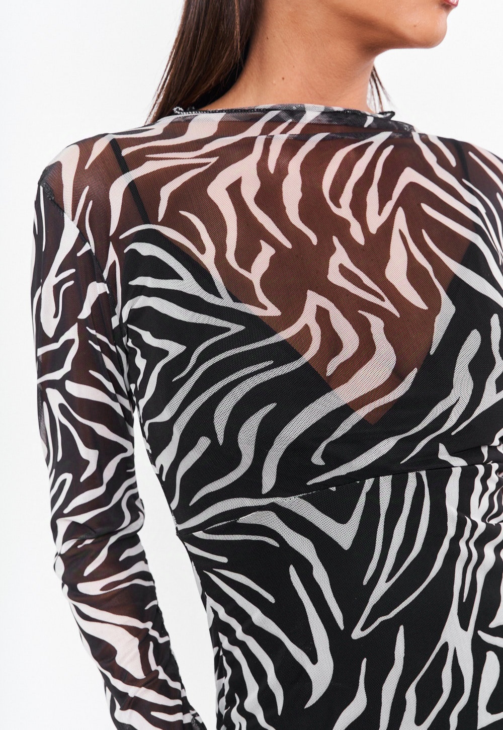 ΦΟΡΕΜΑ ΚΟΝΤΟ ANIMAL PRINT-ΜΑΥΡΟ
