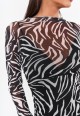 ΦΟΡΕΜΑ ΚΟΝΤΟ ANIMAL PRINT-ΜΑΥΡΟ