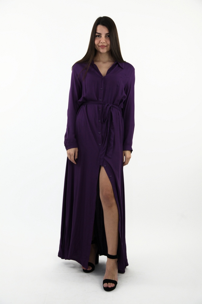 Μεγάλα Μεγέθη,Φόρεμα Μακρύ Μώβ-Plus Size