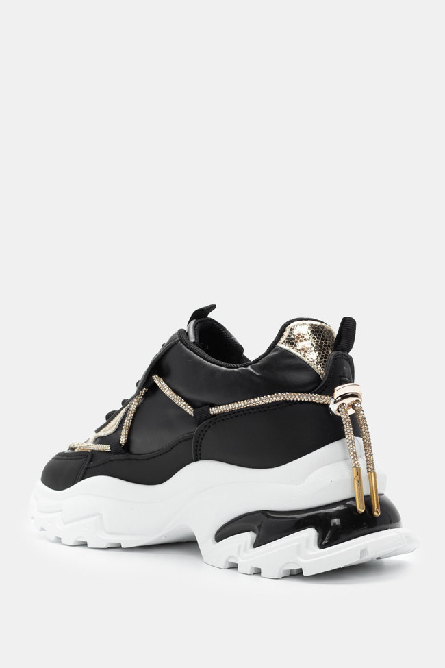 SNEAKERS GOLD -ΜΑΥΡΟ