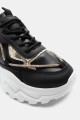 SNEAKERS GOLD -ΜΑΥΡΟ