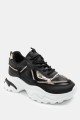SNEAKERS GOLD -ΜΑΥΡΟ